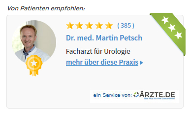 Bewertungen von aerzte.de für Dr. Martin Petsch